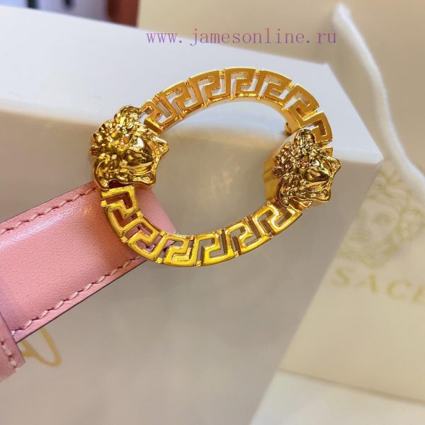 Versace Versace 2.0cm thin waistband made of original soft leather with a signature 3D buckl c80308zu - Image 7