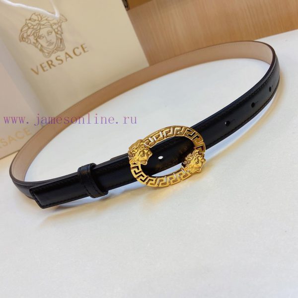 Versace Versace 2.0cm thin waistband made of original soft leather with a signature 3D buckl iljrfdvy
