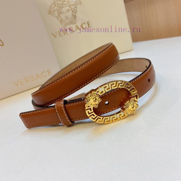 Versace Versace 2.0cm thin waistband made of original soft leather with a signature 3D buckl 6v1butwa - Image 7
