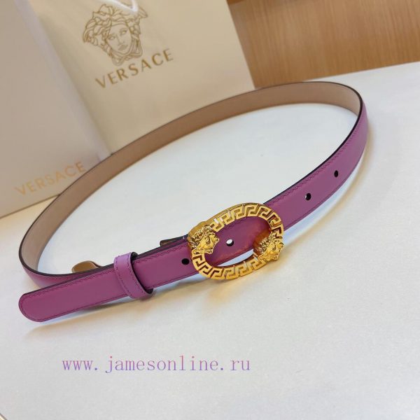 Versace Versace 2.0cm thin waistband made of original soft leather with a signature 3D buckl 2ivp6wei