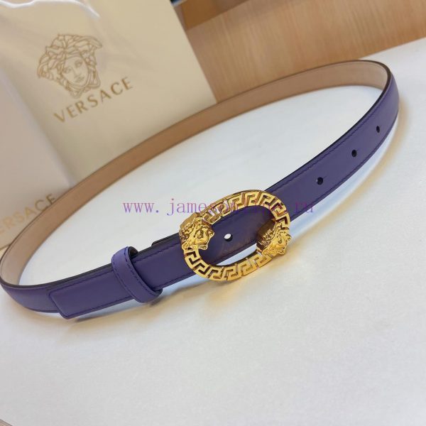 Versace Versace 2.0cm thin waistband made of original soft leather with a signature 3D buckl fhhst18q