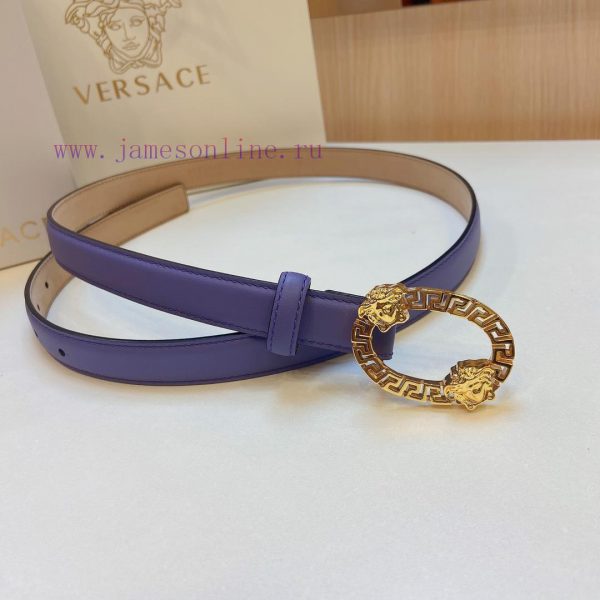 Versace Versace 2.0cm thin waistband made of original soft leather with a signature 3D buckl fhhst18q - Image 4