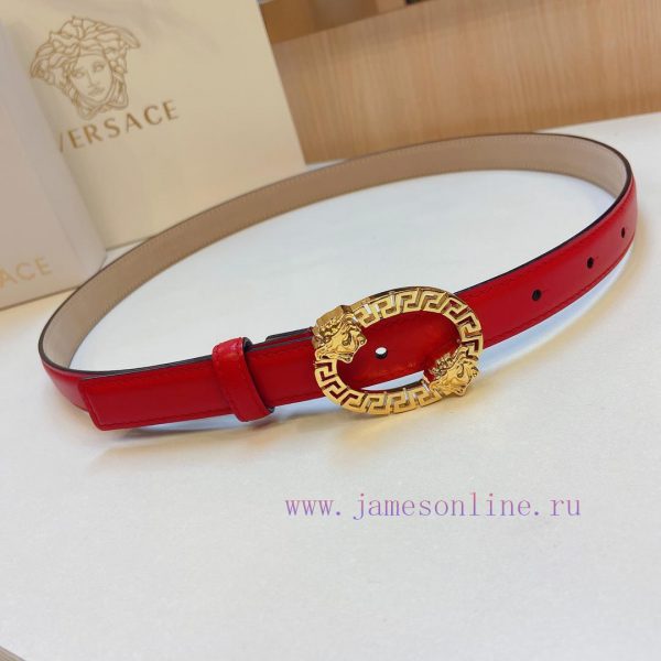 Versace Versace 2.0cm thin waistband made of original soft leather with a signature 3D buckl lgh8byxk