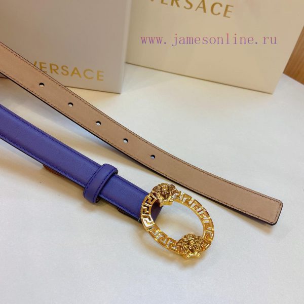 Versace Versace 2.0cm thin waistband made of original soft leather with a signature 3D buckl fhhst18q - Image 7
