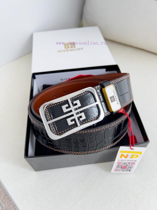 Givenchy GIVENCHY Belt ️ BeltBuckle, smooth buckle made of pure steel material, leather belt c6w310ov