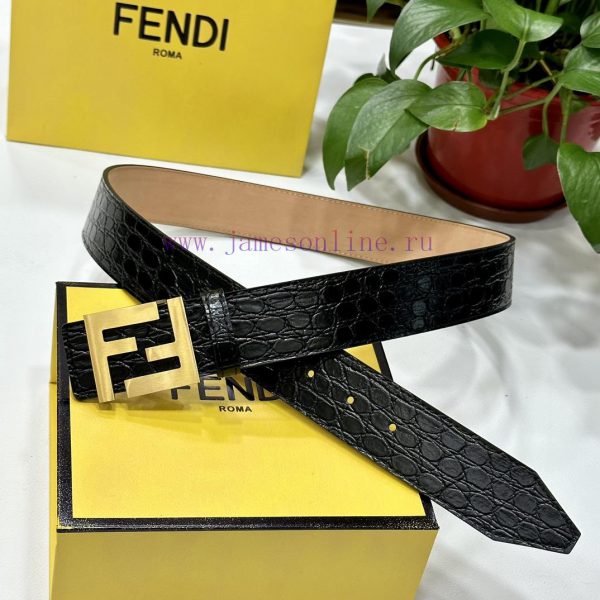FENDL 40MM wide double-sided original calf leather with a single ruthenium palladium plated mtwb28sj