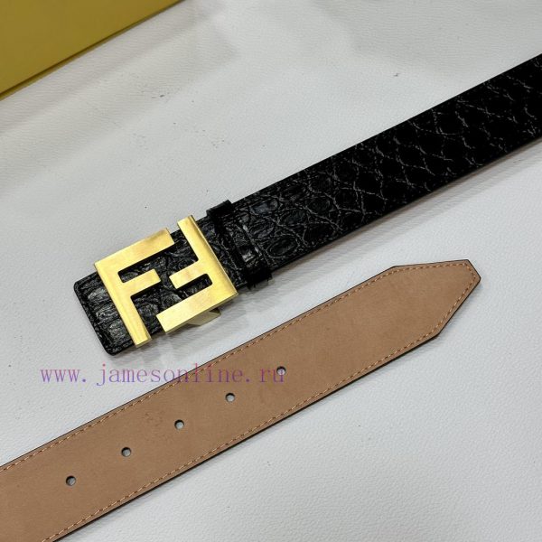 FENDL 40MM wide double-sided original calf leather with a single ruthenium palladium plated mtwb28sj - Image 4