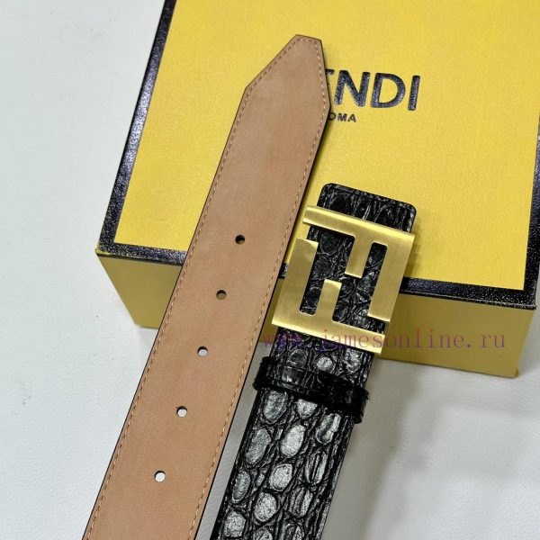 FENDL 40MM wide double-sided original calf leather with a single ruthenium palladium plated mtwb28sj - Image 8