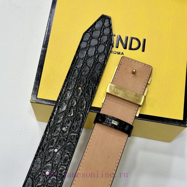 FENDL 40MM wide double-sided original calf leather with a single ruthenium palladium plated mtwb28sj - Image 9