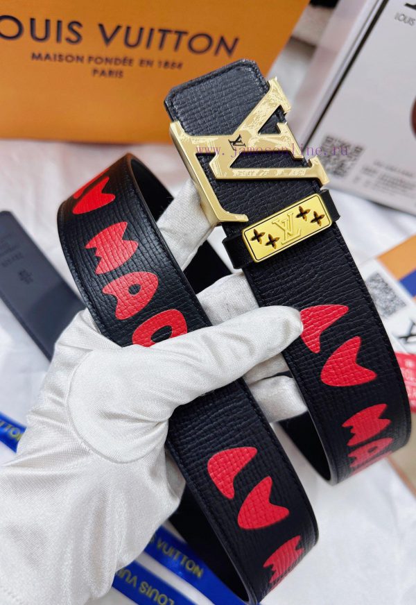 Belt LV Louis Reproduction-The waistband is made of 100% imported original cowhide, ensuring ks4j82ho - Image 4