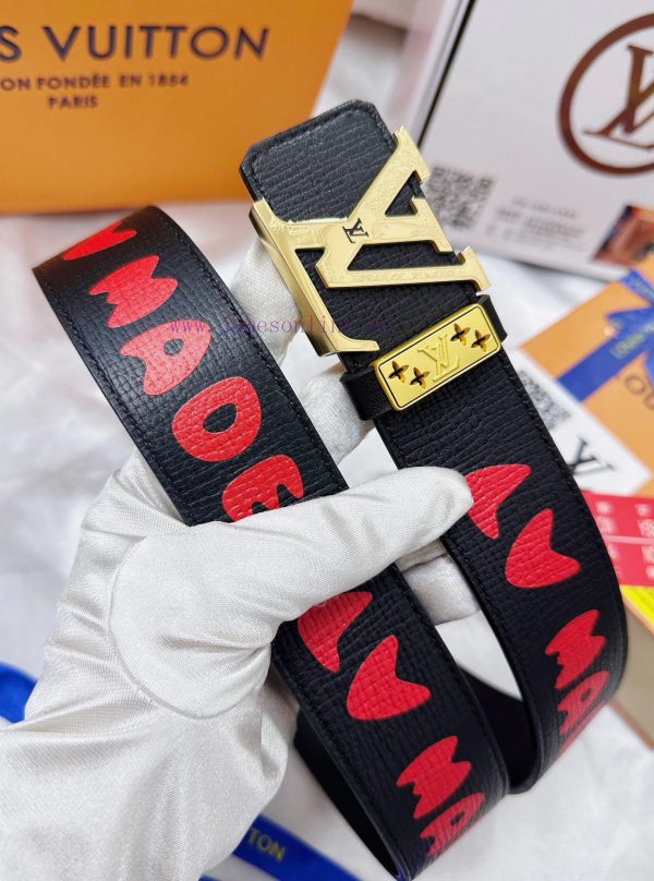 Belt LV Louis Reproduction-The waistband is made of 100% imported original cowhide, ensuring ks4j82ho - Image 5