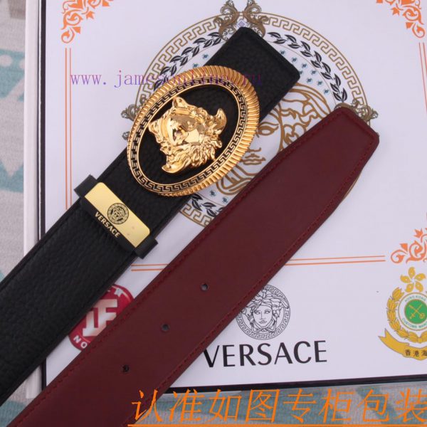 Belt belt Versace cowhide beltMen's belt material: 100% head layer cowhide belt, guaranteed ov6n2nxa - Image 8