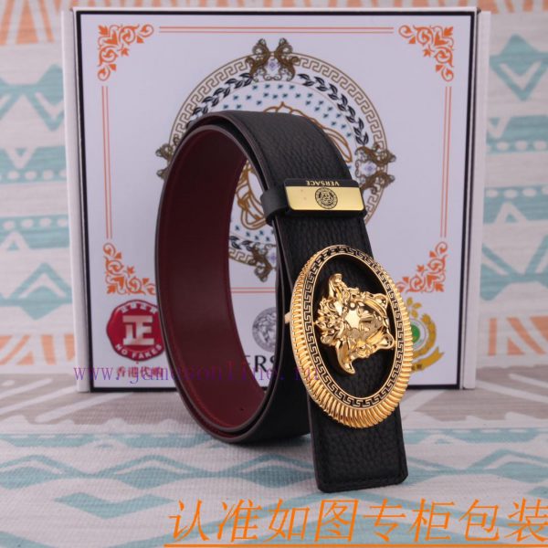 Belt belt Versace cowhide beltMen's belt material: 100% head layer cowhide belt, guaranteed ov6n2nxa - Image 9