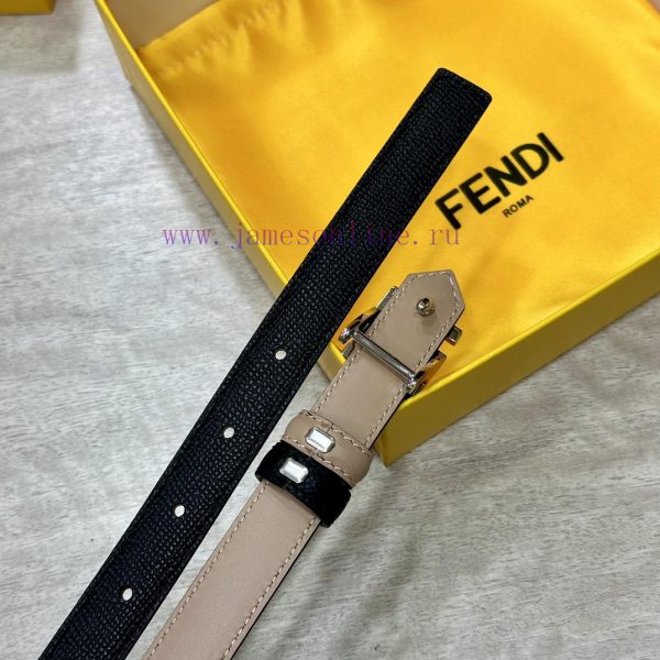 FENDL/Fendi width 20MM, imported calf leather, matched with ruthenium palladium plated F-buc ehrnmbmm - Image 9