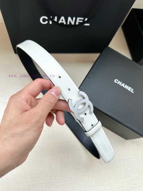 Width 3.0cm CHANEL Rotating Double C Calfskin and Silver Gun Gold Metal Belt Multi Color Wom 2tfyuhtr