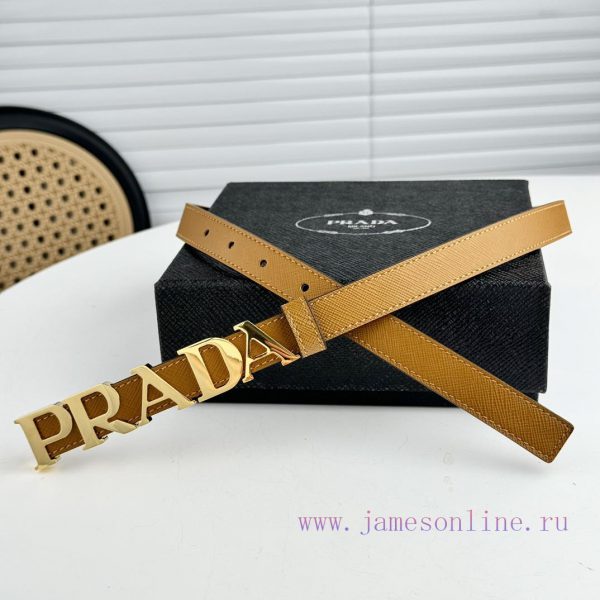 🧡 PRADA's magnificent leather belt exudes a simple yet exquisite elegance. The classic let hgh3ivow - Image 5