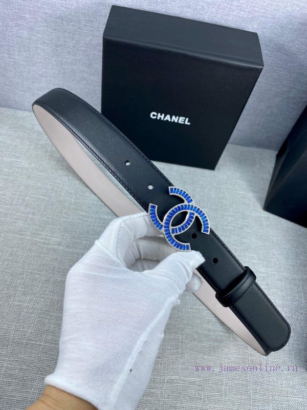 Width 3.0cm Chanel women's belt with new soft lining, imported calf leather, and exquisite d 0ndes5e1
