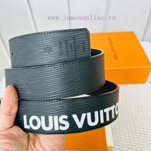 .  Width 40mm 𝕃𝕠𝕦𝕚𝕤𝕧𝕦𝕚𝕥𝕥𝕠𝕟 Imported EP water ripple contrast original calf leather bottom em 4frolil1 - Image 8