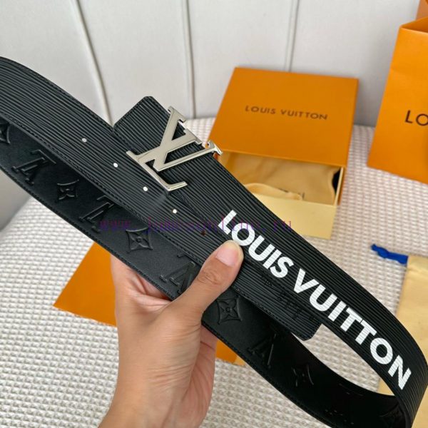 .  Width 40mm 𝕃𝕠𝕦𝕚𝕤𝕧𝕦𝕚𝕥𝕥𝕠𝕟 Imported EP water ripple contrast original calf leather bottom em ht9a62e1 - Image 3