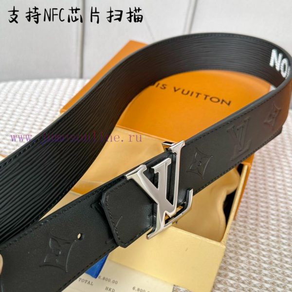 .  Width 40mm 𝕃𝕠𝕦𝕚𝕤𝕧𝕦𝕚𝕥𝕥𝕠𝕟 Imported EP water ripple contrast original calf leather bottom em ht9a62e1 - Image 7
