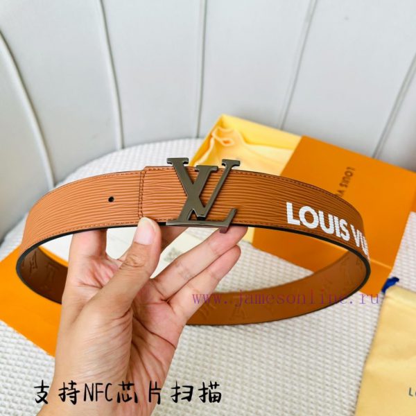 .  Width 40mm 𝕃𝕠𝕦𝕚𝕤𝕧𝕦𝕚𝕥𝕥𝕠𝕟 Imported EP water ripple contrast original calf leather bottom em h6ea1jhw - Image 5