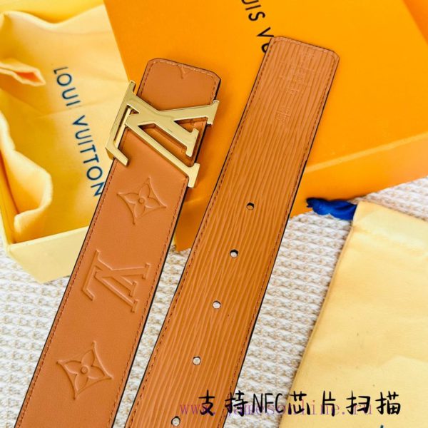 .  Width 40mm 𝕃𝕠𝕦𝕚𝕤𝕧𝕦𝕚𝕥𝕥𝕠𝕟 Imported EP water ripple contrast original calf leather bottom em yjjpaob3 - Image 7