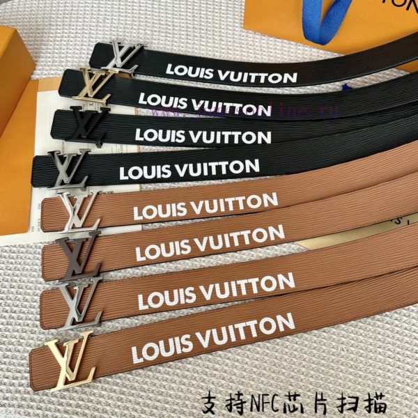 .  Width 40mm 𝕃𝕠𝕦𝕚𝕤𝕧𝕦𝕚𝕥𝕥𝕠𝕟 Imported EP water ripple contrast original calf leather bottom em yjjpaob3 - Image 9