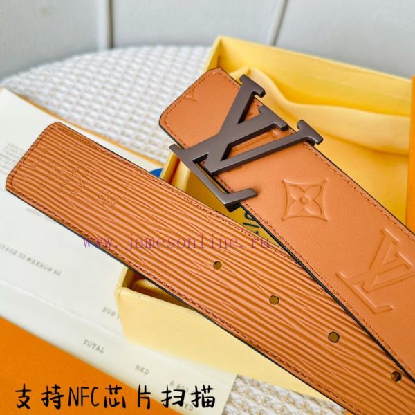 .  Width 40mm 𝕃𝕠𝕦𝕚𝕤𝕧𝕦𝕚𝕥𝕥𝕠𝕟 Imported EP water ripple contrast original calf leather bottom em 9bnognfe - Image 6