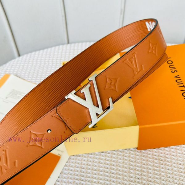 .  Width 40mm 𝕃𝕠𝕦𝕚𝕤𝕧𝕦𝕚𝕥𝕥𝕠𝕟 Imported EP water ripple contrast original calf leather bottom em 7csva3j8 - Image 7