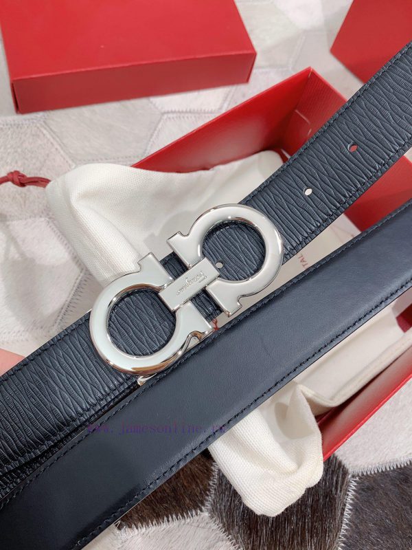 Salvatore Ferragamo 3.5cm Haute Couture Men's Belt, Choose to Pair with Double Headed Leathe kckuejdw