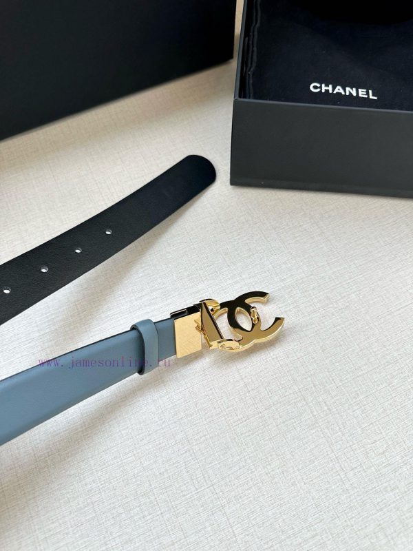 Width 3.0cm CHANEL Rotating Double C Calfskin and Silver Gun Gold Metal Belt Multi Color Wom 5yjmh7qt - Image 9