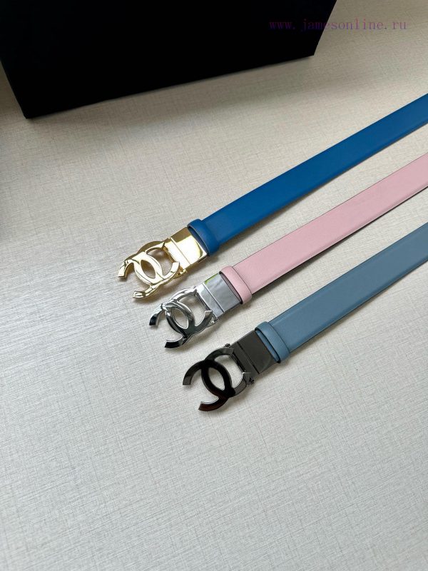 Width 3.0cm CHANEL Rotating Double C Calfskin and Silver Gun Gold Metal Belt Multi Color Wom aalbzflu - Image 10