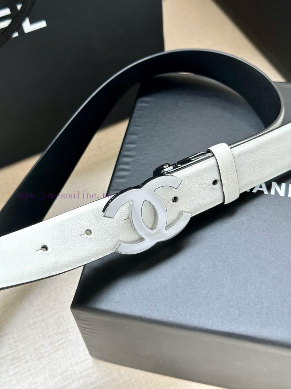 Width 3.0cm CHANEL Rotating Double C Calfskin and Silver Gun Gold Metal Belt Multi Color Wom kzw9wqfj - Image 3
