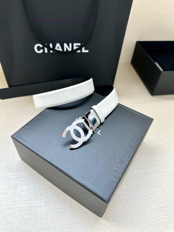 Width 3.0cm CHANEL Rotating Double C Calfskin and Silver Gun Gold Metal Belt Multi Color Wom kzw9wqfj - Image 4