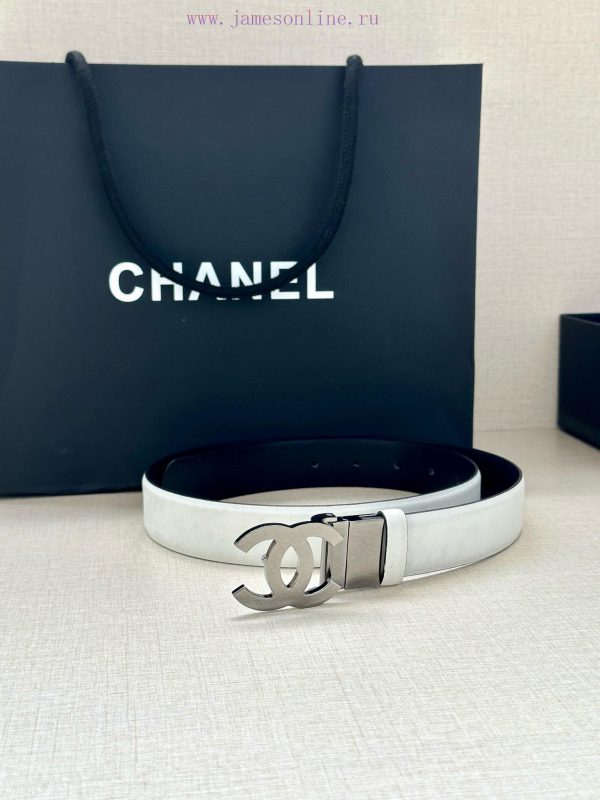 Width 3.0cm CHANEL Rotating Double C Calfskin and Silver Gun Gold Metal Belt Multi Color Wom kzw9wqfj - Image 9