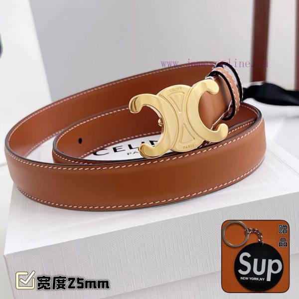 Female version CELINEComplete set of free keytag casual belt series with simple metal logo, ddwk03gz