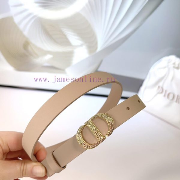 2.0cm Dior new belt, double-sided top layer cowhide material, length 75.80.85.90.95.100 euro fj699hqr - Image 4