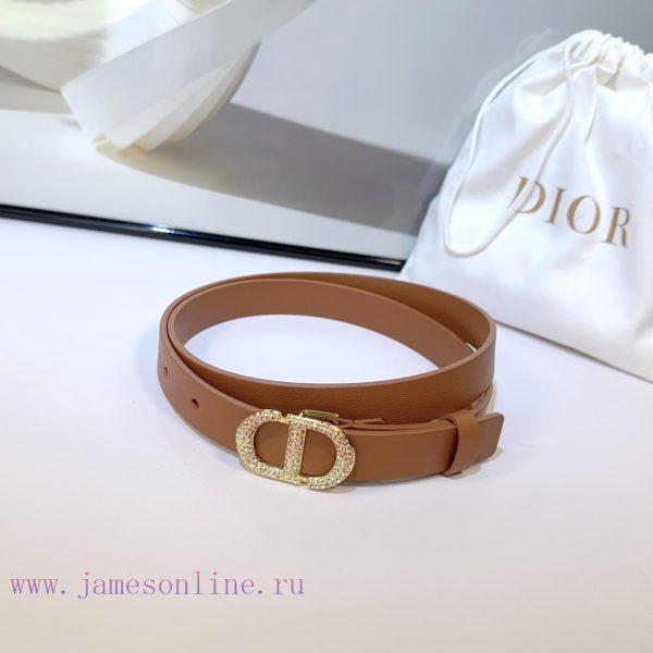2.0cm Dior new belt, double-sided top layer cowhide material, length 75.80.85.90.95.100 euro dd7wym7e - Image 3