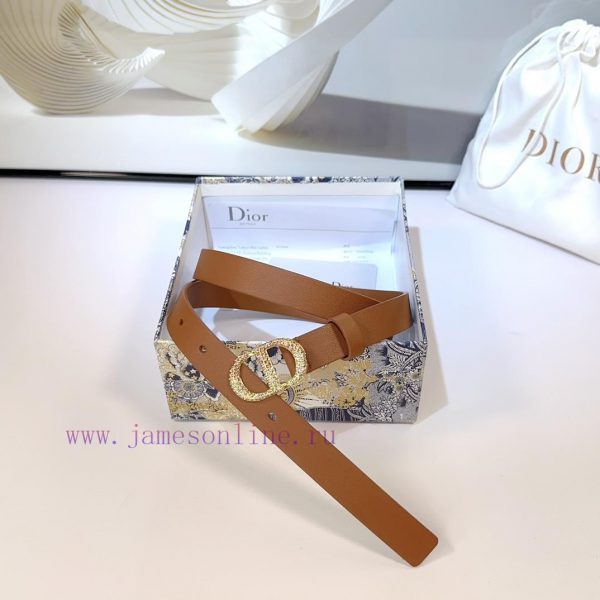 2.0cm Dior new belt, double-sided top layer cowhide material, length 75.80.85.90.95.100 euro dd7wym7e - Image 6
