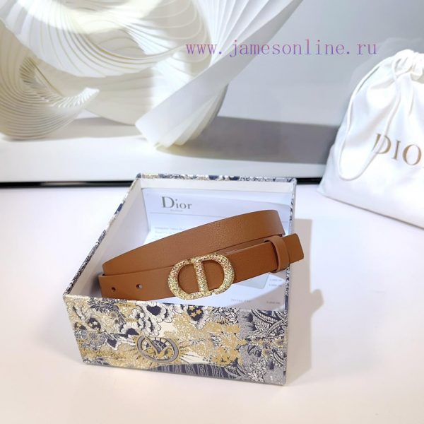 2.0cm Dior new belt, double-sided top layer cowhide material, length 75.80.85.90.95.100 euro dd7wym7e - Image 8