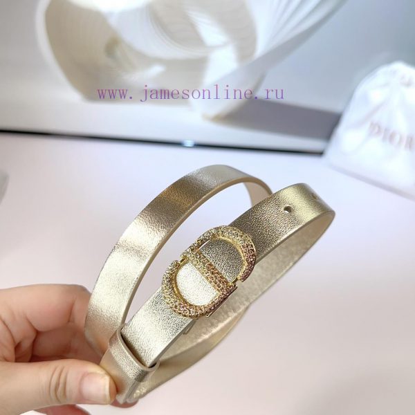 2.0cm Dior new belt, double-sided top layer cowhide material, length 75.80.85.90.95.100 euro eh30rw7i - Image 5
