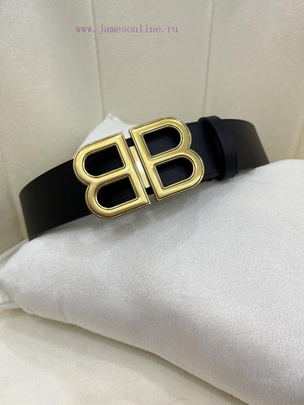 New model from Balenciaga official website, double-sided calf leather with a width of 4.0cm 7fhau336 - Image 3