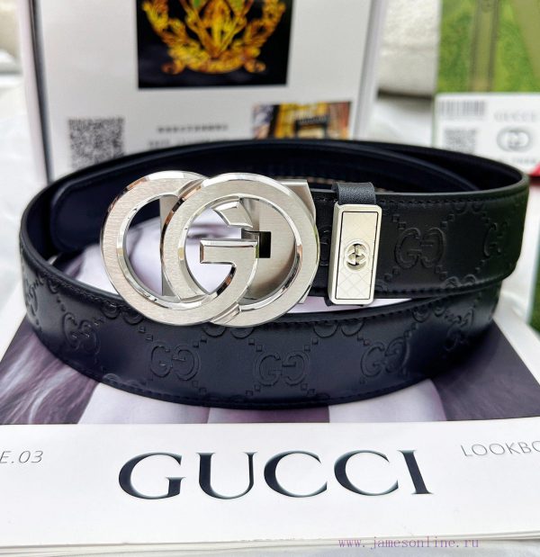 Belt Gucci Gucci automatic buckle-Belt replica Gucci The automatic belt series is made of 10 1py13al5 - Image 6