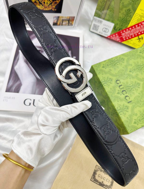 Belt Gucci Gucci automatic buckle-Belt replica Gucci The automatic belt series is made of 10 1py13al5 - Image 8