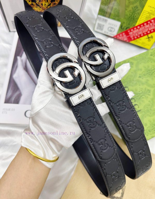 Belt Gucci Gucci automatic buckle-Belt replica Gucci The automatic belt series is made of 10 1py13al5 - Image 10