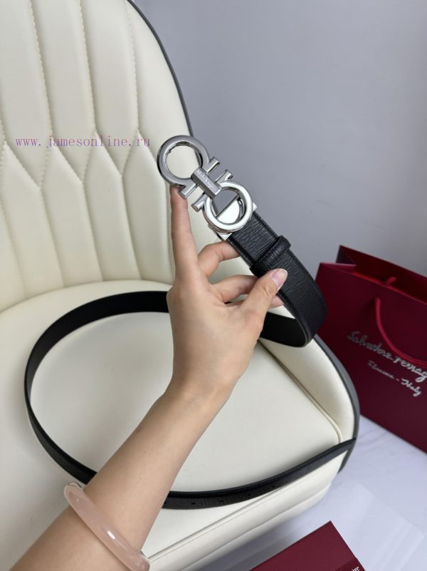 Ferragamo. FerragamoFull width 3.5cm high-end customized men's belt double-sided imported co yjddcowq