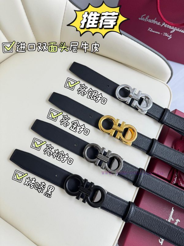 Ferragamo. FerragamoFull width 3.5cm high-end customized men's belt double-sided imported co r9mj9jde