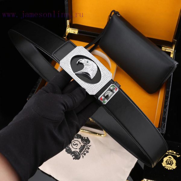 MADE IN ITALYWooden box with accompanying picturesStephen Belt and Wallet SetBuckle material zmqmc6ec - Image 5