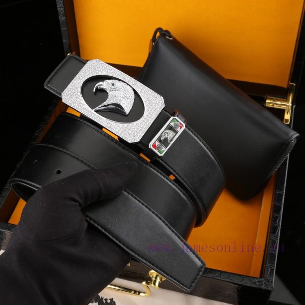 MADE IN ITALYWooden box with accompanying picturesStephen Belt and Wallet SetBuckle material zmqmc6ec - Image 9