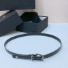 Chanel 24c brass metal imported shiny calf leather 2.0cm soft and exquisite waist belt arl4j1ff